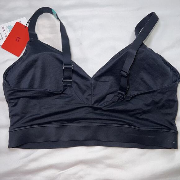 Tommy John Second Skin Triangle Bralette Womens Size XL DDD/D-E Black Bra NWT - Picture 10 of 14